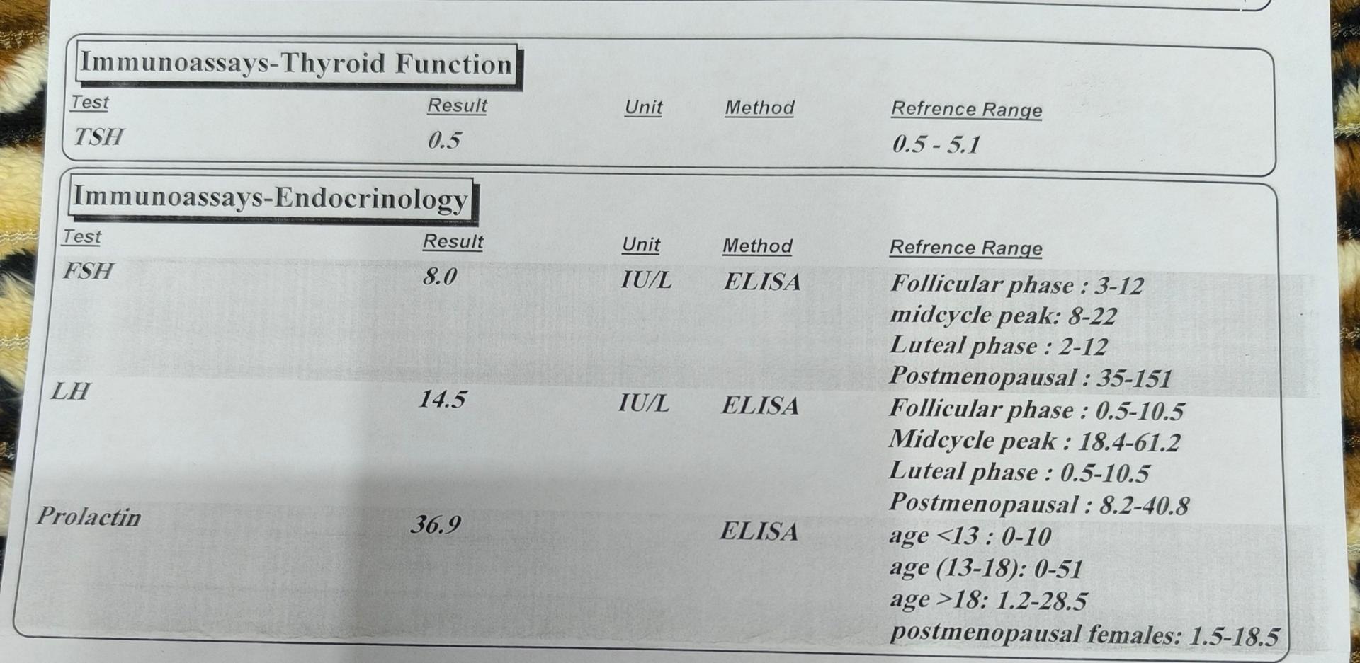 تصویر  آزمایش هورمونی 