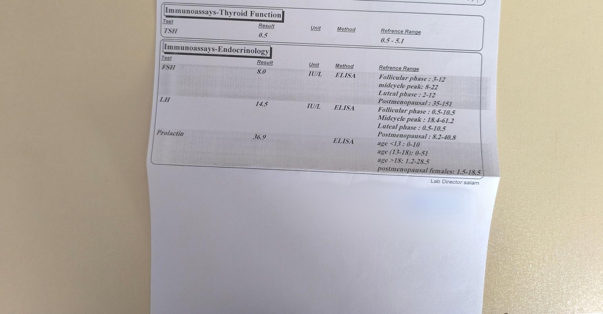 تصویر  آزمایش هورمونی